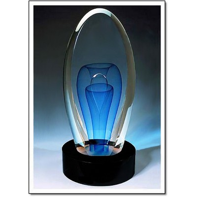 Cobalt Mirror Fountain Sculpture w/o Marble Base (4.25"x9")