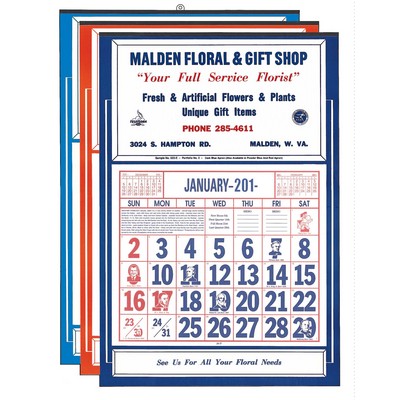 Commercial Apron Calendar w/ Historical Pad (Thru 4/30)