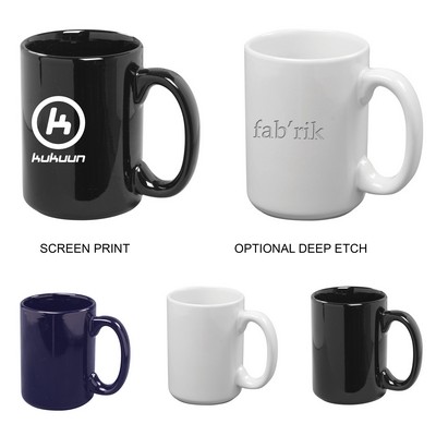 14 Oz. Jumbo "C" Handle Mug (Screen Printed)