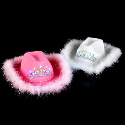 Light Up Marabou Cowboy Hat