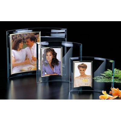 Vertical Curved Glass Picture Frame (5"x7" Photo)