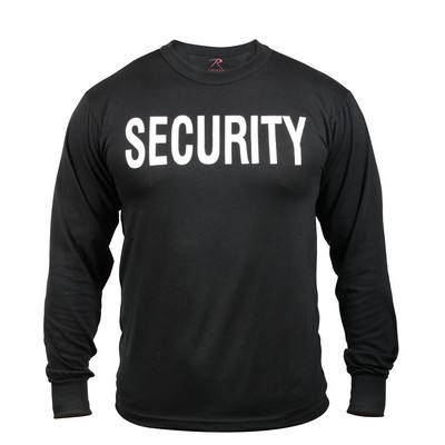 Black 2 Sided Security Long Sleeve T-Shirt (4XL)