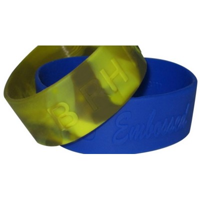 1" Embossed Silicone Wristband