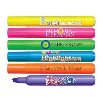 Liqui-Mark® Brite Spots® Fluorescent Barrel Highlighter w/Broad Chisel Tip