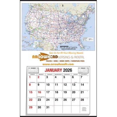 Large Full Apron U.S. Maps Calendar