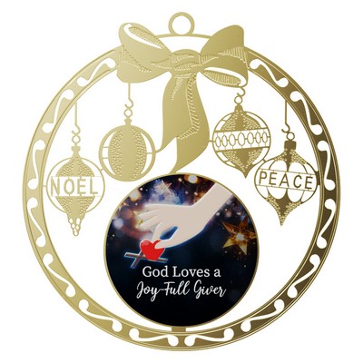 Vibraprint® Bow Holiday Ornament (3")