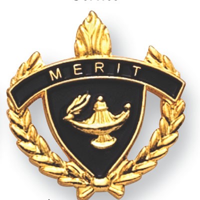 1" Enameled Merit Scholastic Award Pin