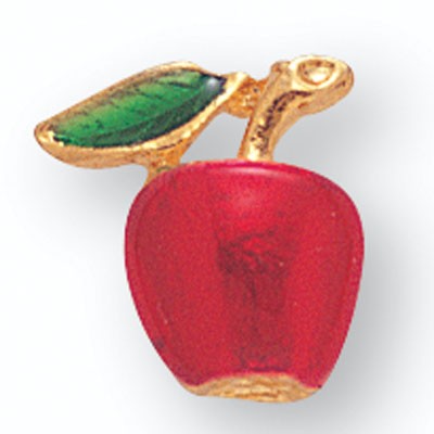 ½" Die Cast Modeled Enameled Apple Pin