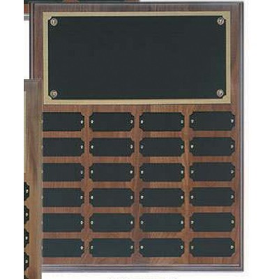 Step Edge Walnut Perpetual Plaque w/24 Plates