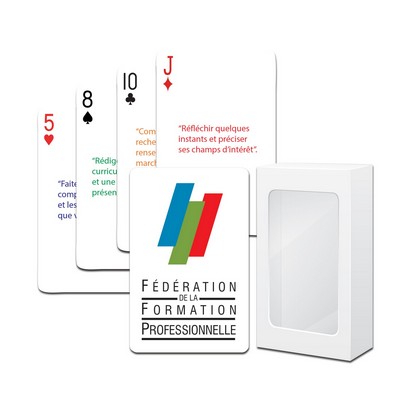 Bridge Playing Cards w/Custom Image and Custom Faces (Standard Card Stock)