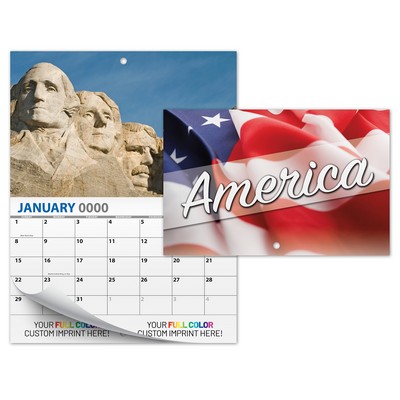 13 Month Mini Custom Photo Appointment Wall Calendar - PATRIOTIC