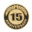 15 Years Anniversary Round Stock Die Struck Pin