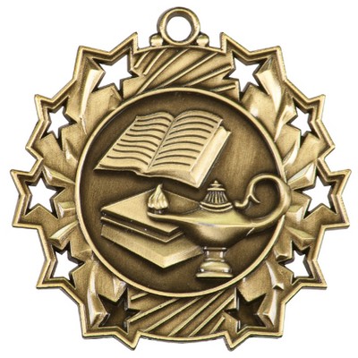 Ten Star Knowledge Medal - 2-1/4"