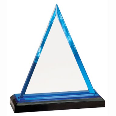 Blue Triangle Impress Acrylic Award (7")