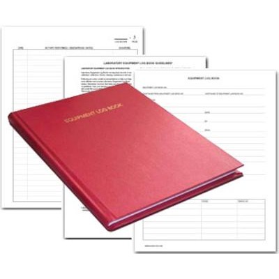 Equipment Log Book (Large) - 168 Pages