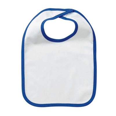 Rabbit Skins Infant Velcro® Contrast Trim Premium Jersey Bib