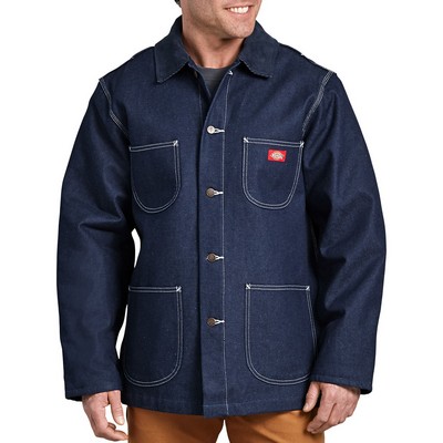 Dickies Men's Denim Blanket-Lined Chore Coat