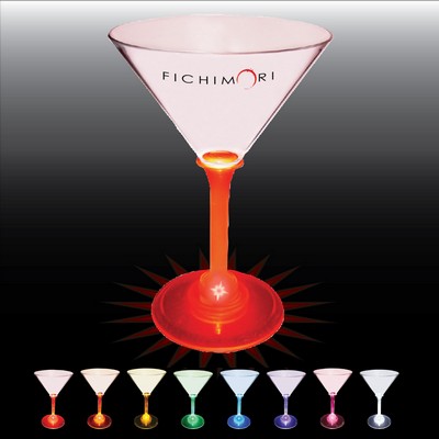 7 Oz. Martini Glass w/ Light Up Contrast Standard Stem