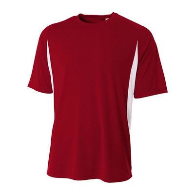 A4 Youth Short Sleeve Cooling Performance Color Block Tee