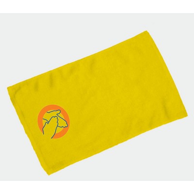 Velour Deluxe Golf Towel Hemmed 16" X 25"- Yellow (Imprinted)