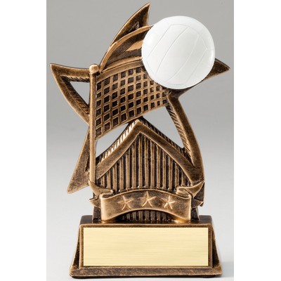 Volleyball - Sweeping Star Series Resins - 6" Tall