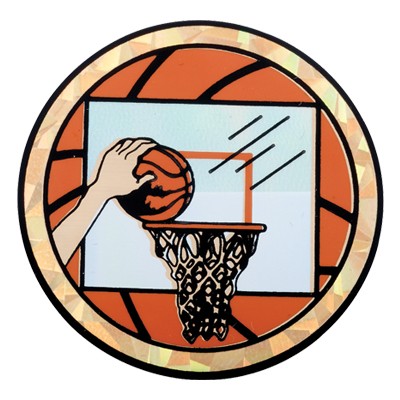 2" Basketball Mylar Medallion Insert Disc