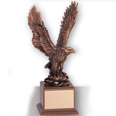 15½" Electroplated Bronze Eagle Trophy