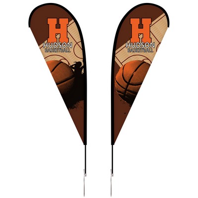 6' Double Sided Portable Teardrop Banner w/Hardware Set