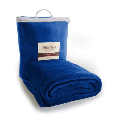 Cloud Mink Touch Throw Blanket - Royal Blue