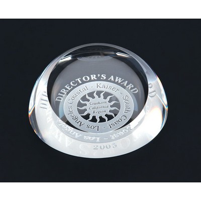 Crystal Magnify Dome Paperweight