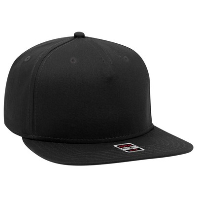 OTTO Cotton Twill Square Flat Visor "OTTO SNAP" 5 Panel Pro Style Snapback Hat