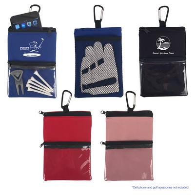 Golf Accessory Pouch with Carabiner