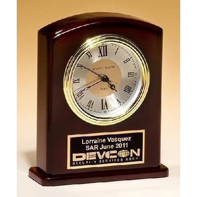 5 1/4" x 6 3/4" High Gloss Rosewood Clock