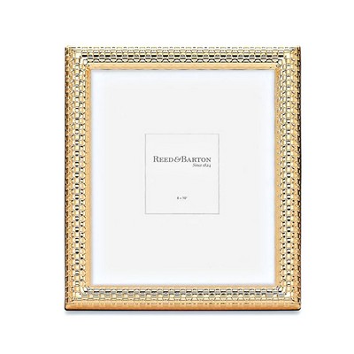 Reed & Barton Satin Gold Picture Frames Watchband Gold 8 x 10 Frame