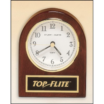 Rosewood Piano Finish Desk Clock (4.5"x 3.5")