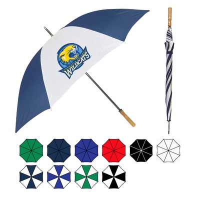 Easy Grip 2-Tone Wind-Proof Golf Umbrella w/ Fiberglass Ribs/ Shaft (60" Arc)