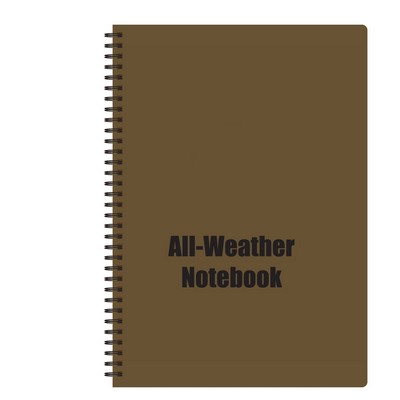 Spiral Bound All Weather Notebook (Coyote Brown) (8 1/2"x11")