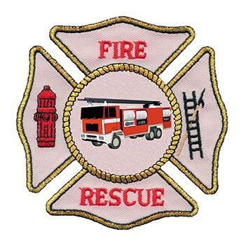 Fire Rescue Patch Stock Temporary Tattoo