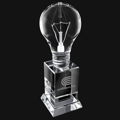 Crystal Light Bulb Tall Trophy