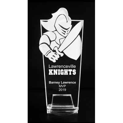 VALUE LINE! Acrylic Engraved Award - 8" Tall - Knight or Crusader