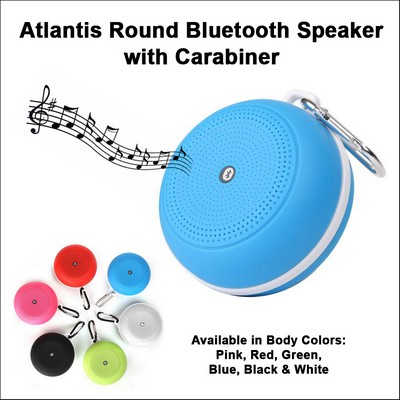 Atlantis Round Bluetooth Speaker with Carabiner