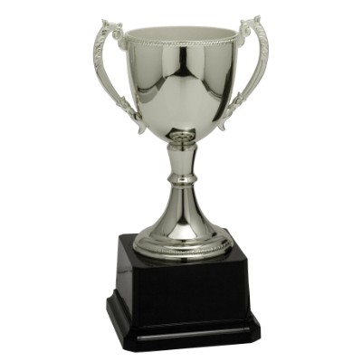 Economy Silver Metal Cup Trophy 8 3/4"H