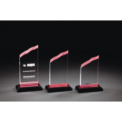 Small Red Chisel Top Acrylic Award