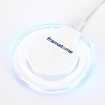 15 Watt Ultra-Slim UFO Shape Charging Transmitter w/Led Light