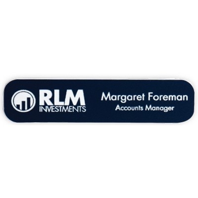 Engraved Plastic Name Badge - 3" x 3/4"