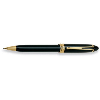 Luxury Line Aurora Ipsilon Deluxe Mechanical Pencil Black w/Gold Trim Pencil