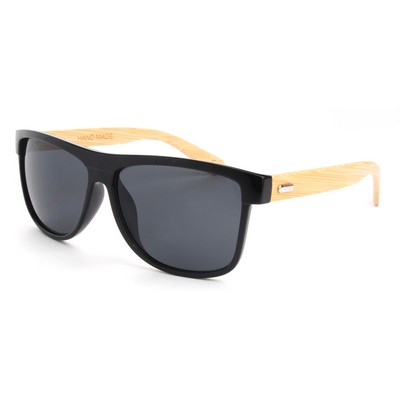 Bamboo Wood Sunglasses - Black Frames