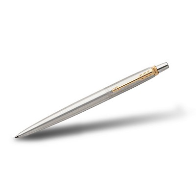 Parker Jotter Stainless Steel Gold Trim Ball Point Pen