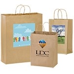 Short Run Imprinted Kraft Brown Bag (8"x4½"x10½")