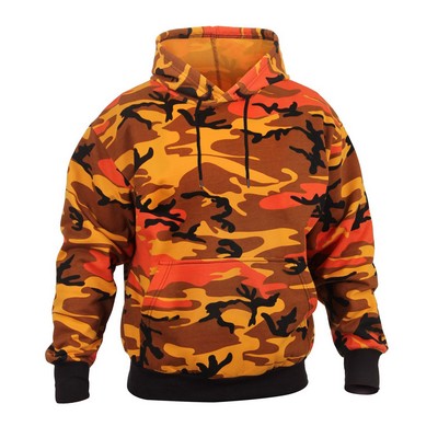 Savage Orange Camo Pullover Hooded Sweatshirt (3X-Large)